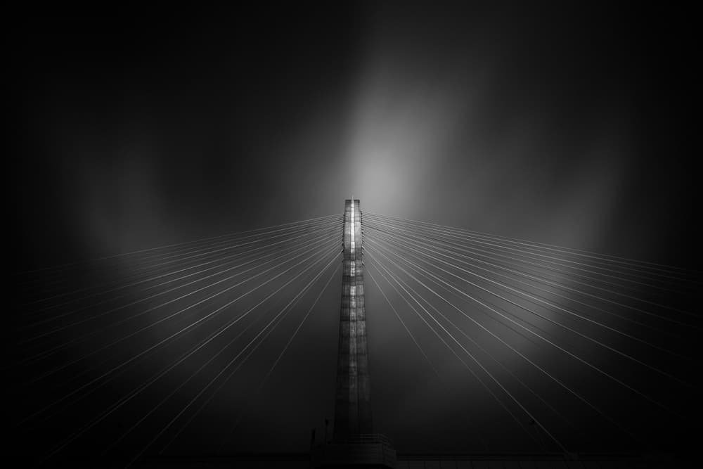 Dramatic Bridge in Fog by Yoshihiko Wada — canvas wall art