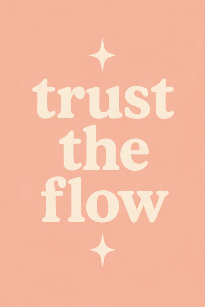 Trusttheflow(apricot) by Treechild — canvas wall art
