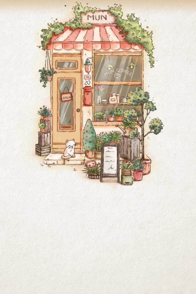 Whimsical Coffee Shop by Xuan Thai — canvas wall art