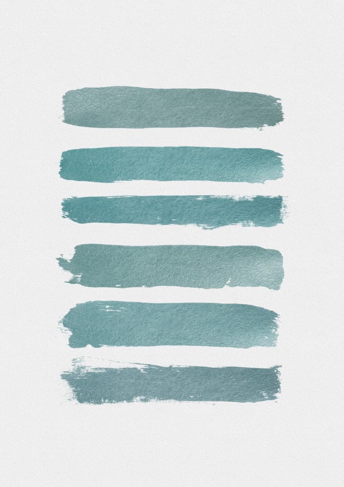 Serene Teal Strokes by Orara Studio — canvas wall art
