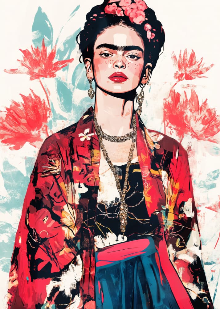 Vivid Cultural Portrait by Justyna Jaszke — canvas wall art