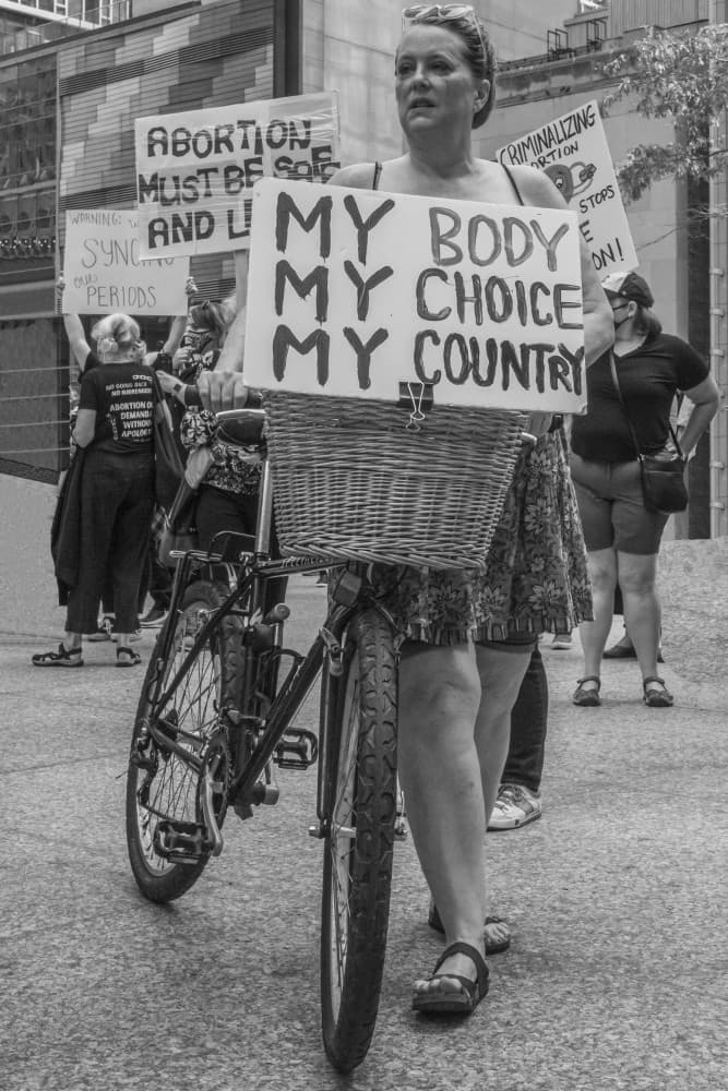 My Body My Choice Protest by Wendy Fischer Hartman — canvas wall art
