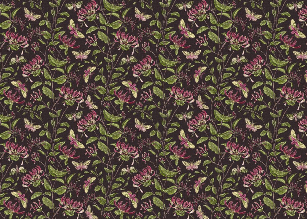 Dark Honeysuckle Garden by Olena Kovalova — canvas wall art