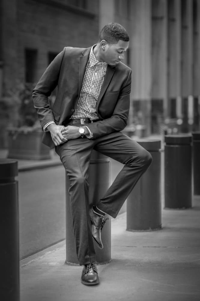 Dapper City Man by Xiao Cai — canvas wall art