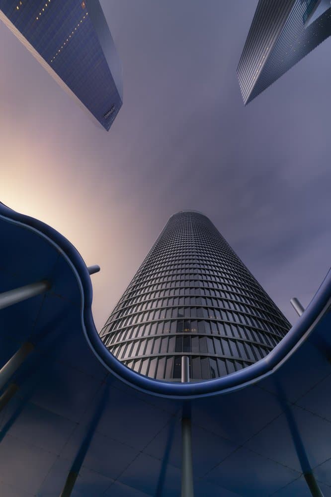 Towering City Perspective by Jorge Ruiz Dueso — canvas wall art