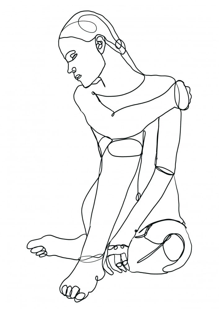Elegant Seated Figure by Sharyn Bursic — canvas wall art