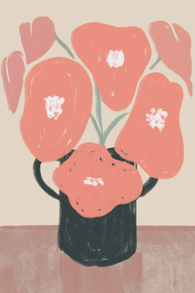 Abstract Floral Still Life by Melloi Art Prints — canvas wall art
