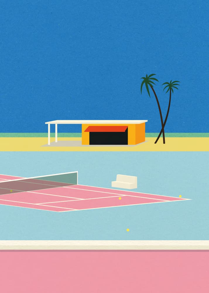 Tennis By the Beach by Rosi Feist — canvas wall art