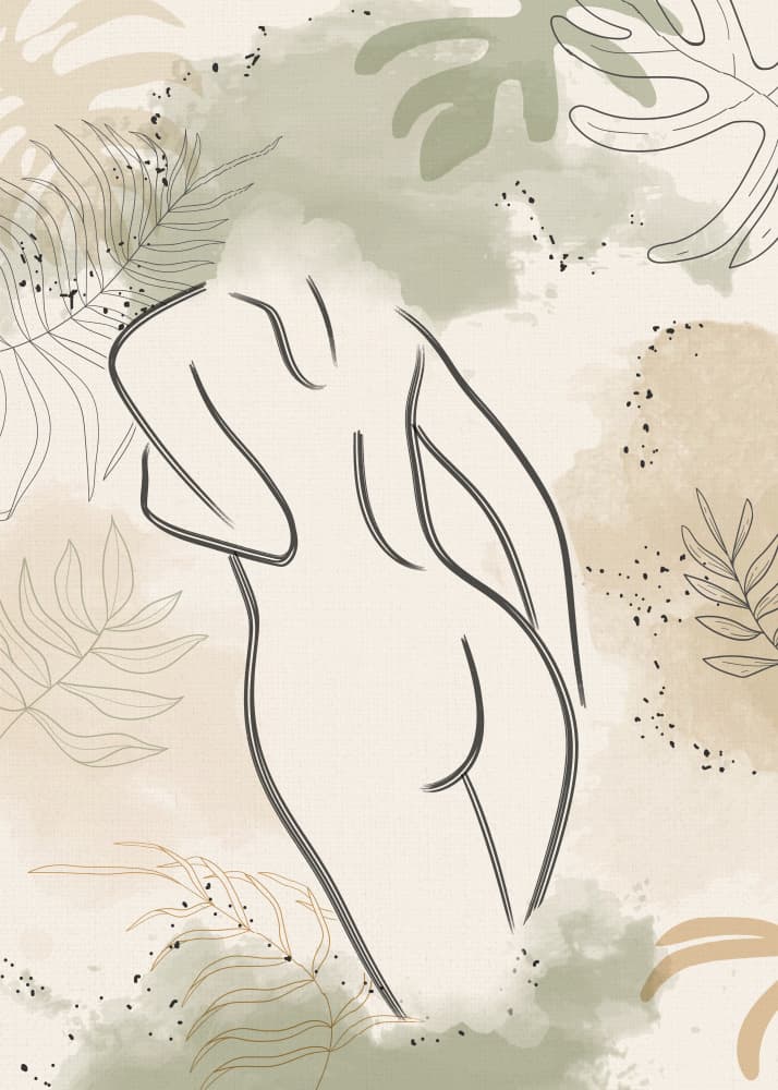 Serene Botanical Body by Fadil Roze — canvas wall art