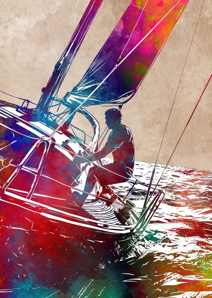 Sailing In Color by Justyna Jaszke — canvas wall art