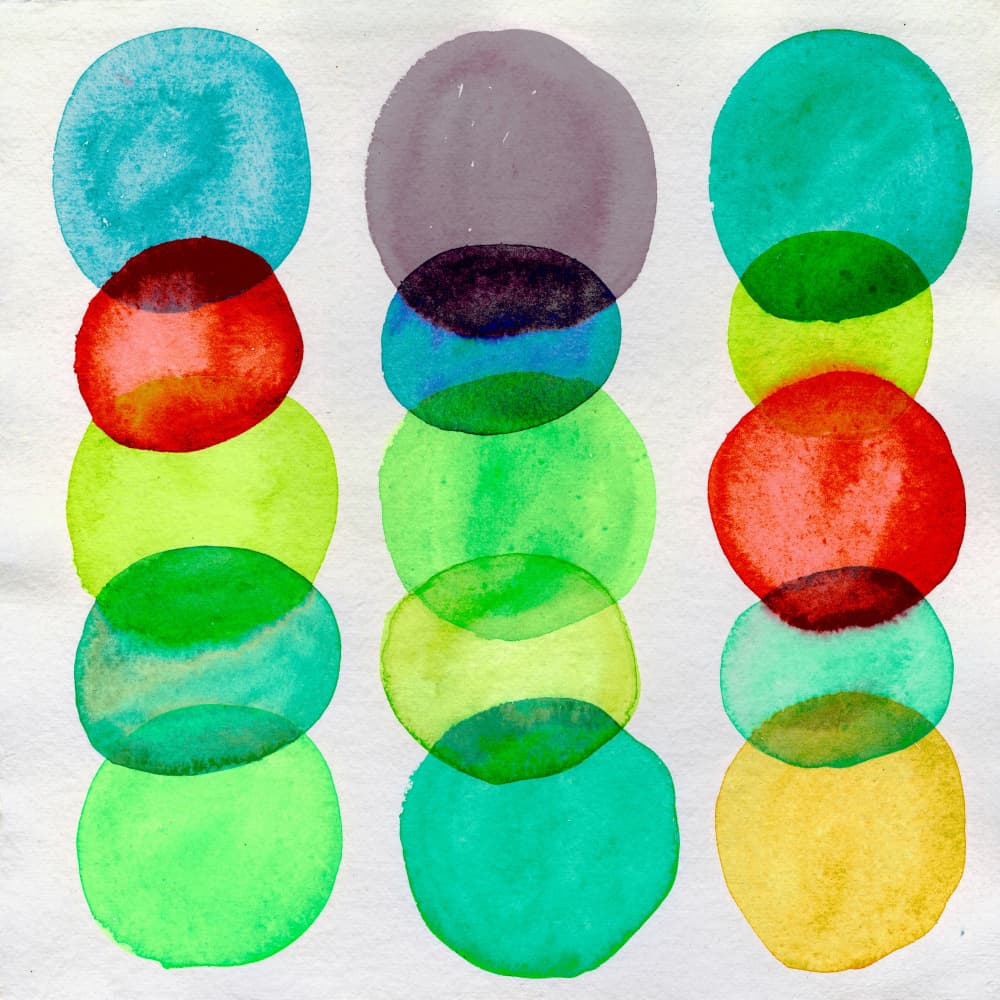 Vibrant Overlapping Circles by Sharyn Bursic — canvas wall art