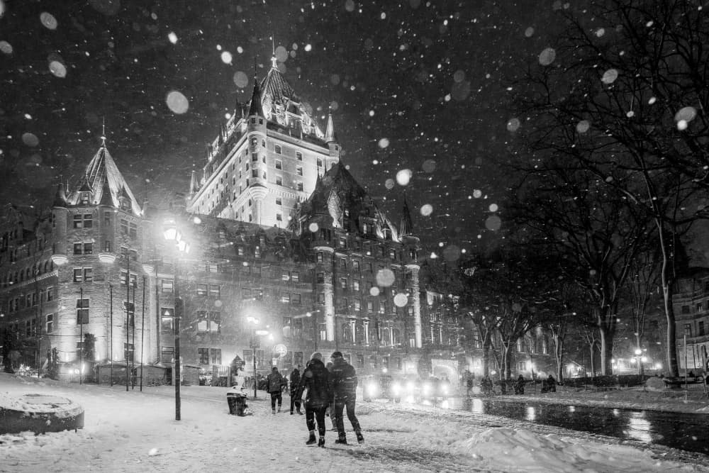 Grand Winter City Night by Michiko Ôtomo — canvas wall art