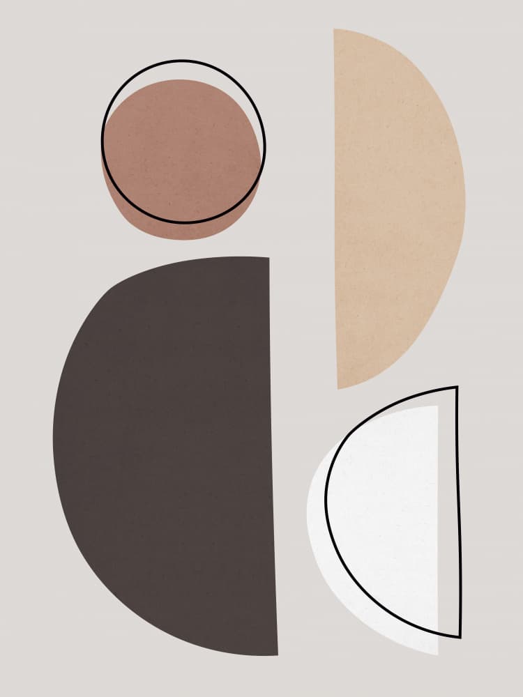 Abstract Earthy Shapes by Vitor Costa — canvas wall art