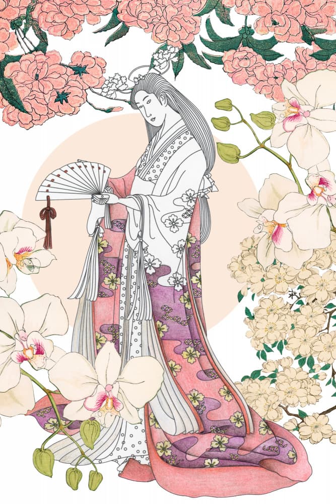 Serene Japanese Woman by Marja van den Hurk — canvas wall art
