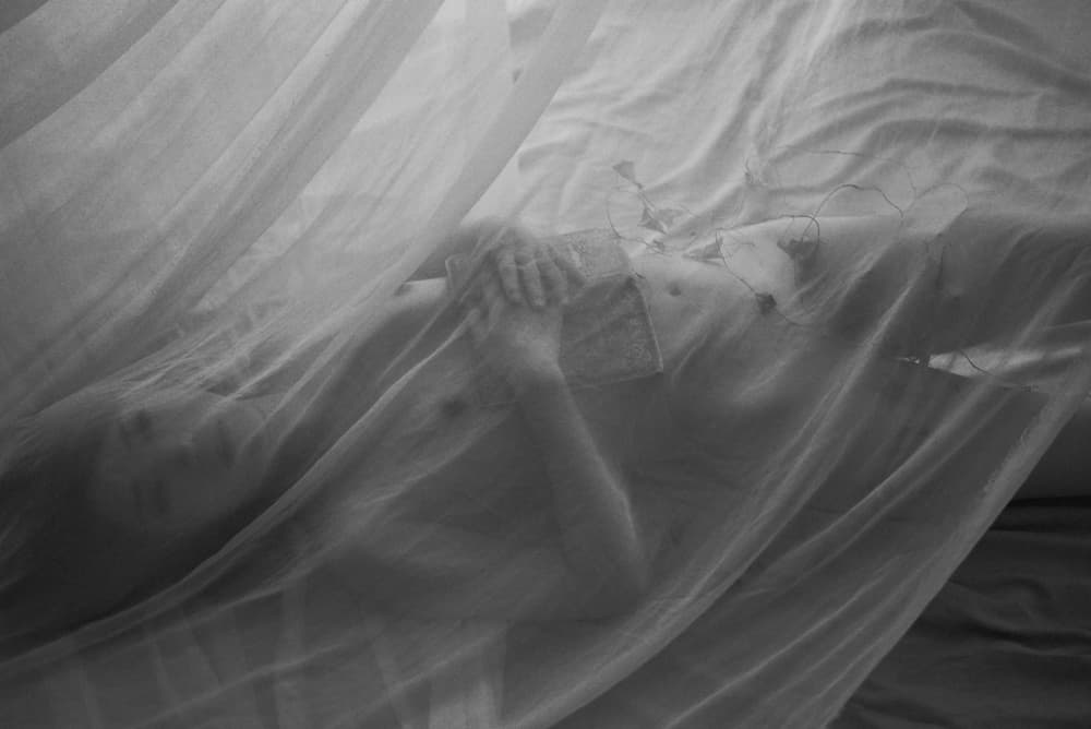 Ethereal Veiled Woman by Eddie Wetton — canvas wall art