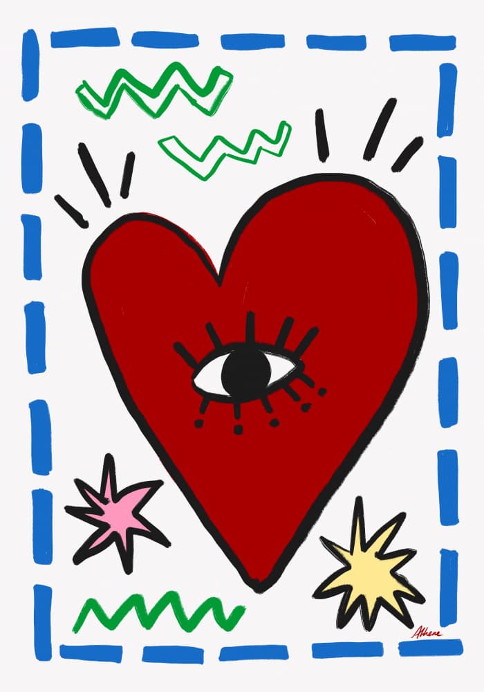 Red Heart by Athene Fritsch — canvas wall art