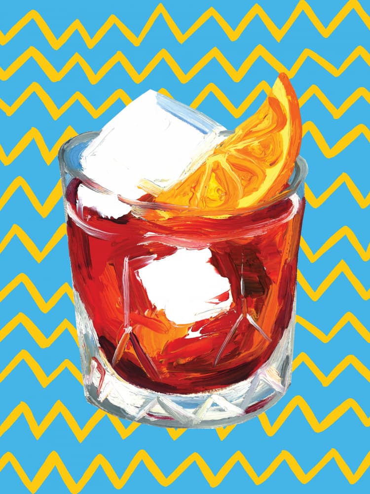 Negroni Blue by Alice Straker — canvas wall art