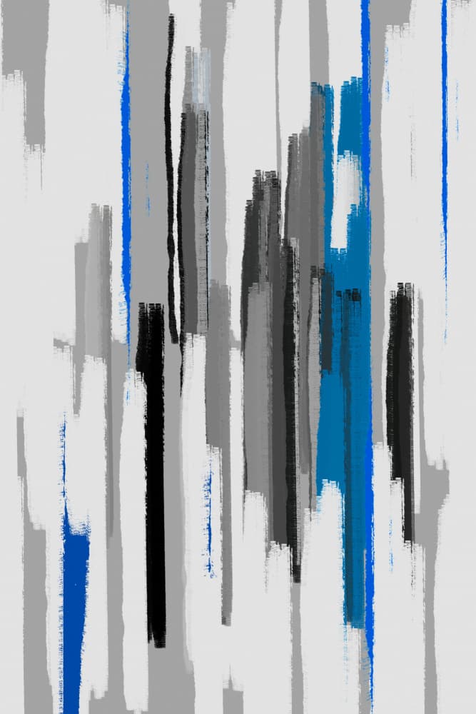 Abstract Blue Lines by Fun Qui — canvas wall art
