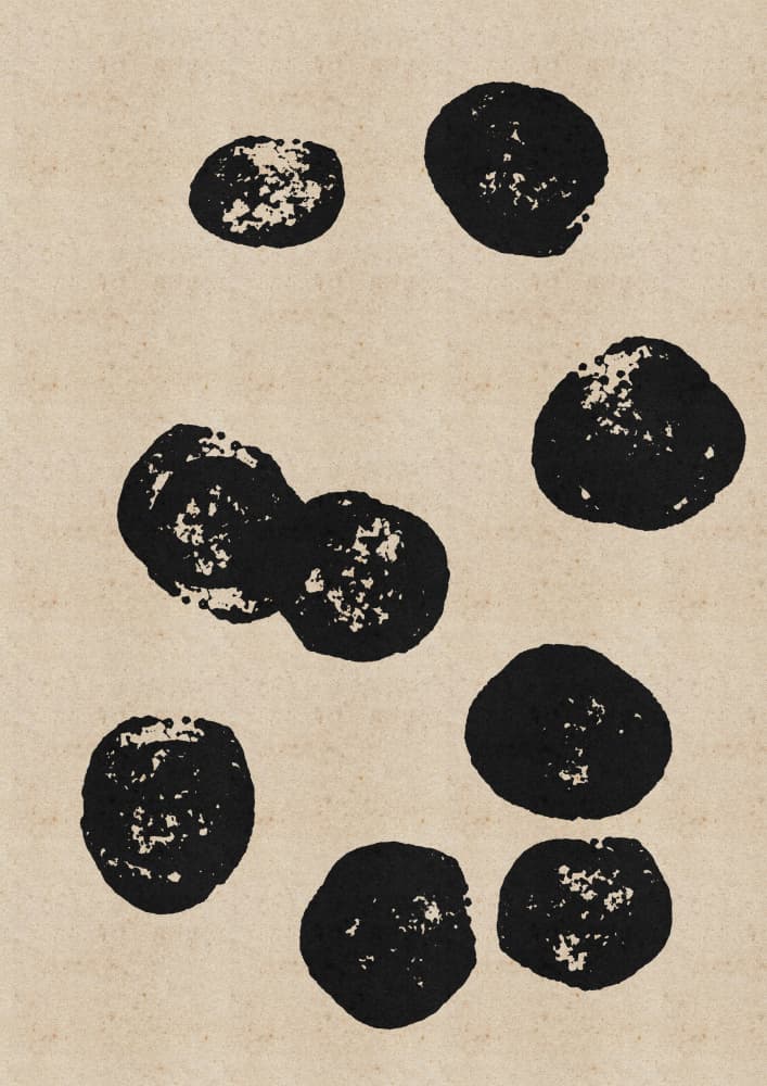 Abstract Ink Blobs by Nicholas — canvas wall art