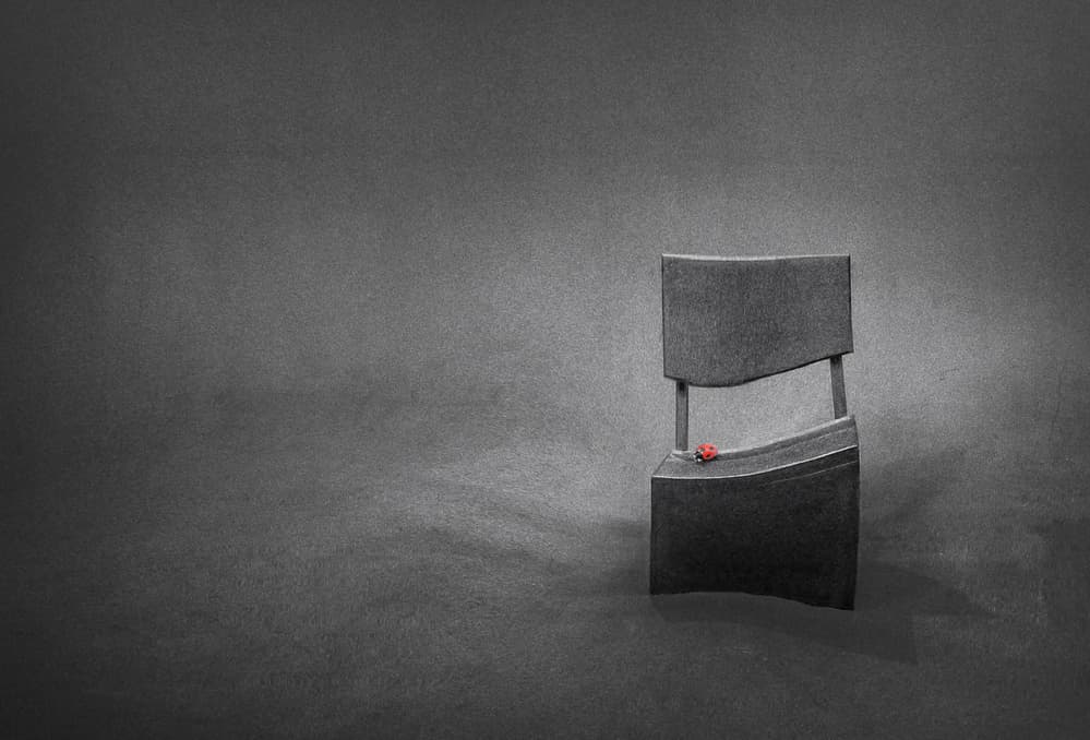 Solitary Chair Red Dot by Kerstin Kaufmann — canvas wall art