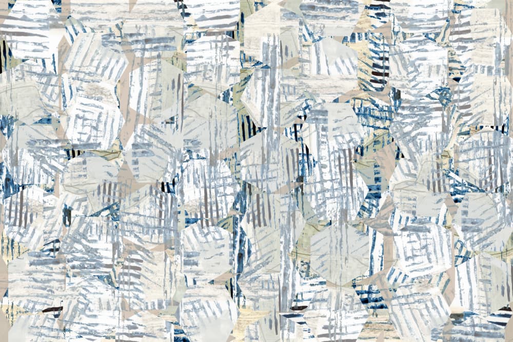 Fragmented Blue Shapes by cartissi — canvas wall art