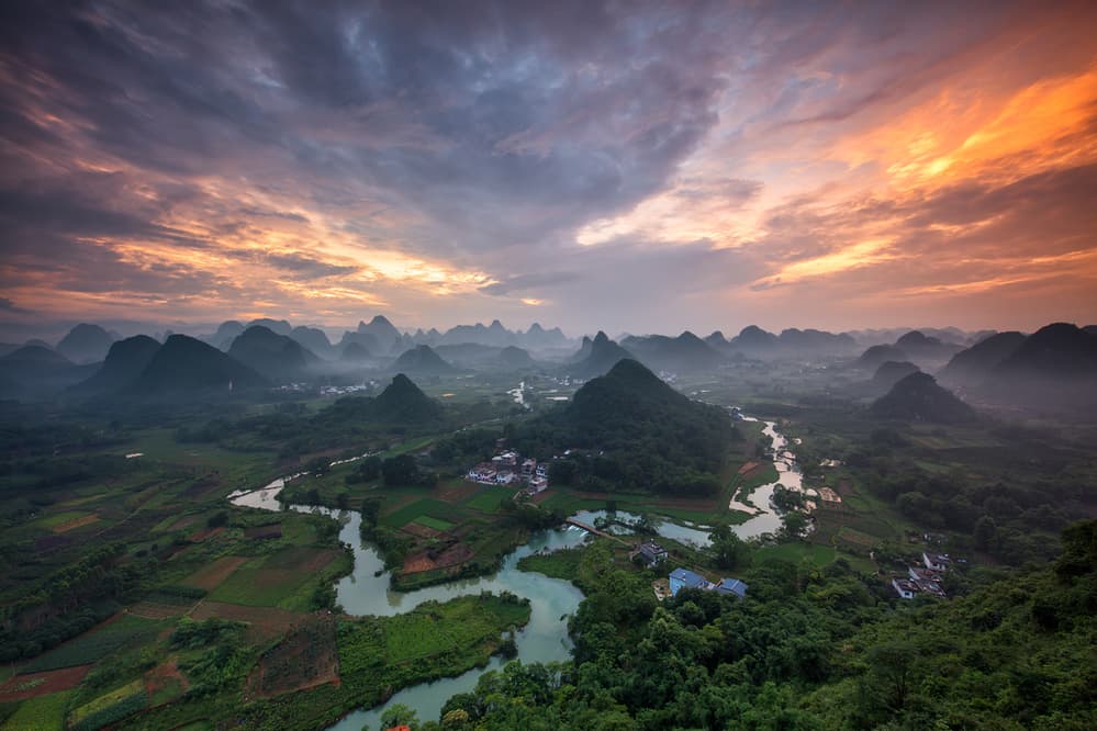 Dramatic Karst Sunrise by Gunarto Song — canvas wall art