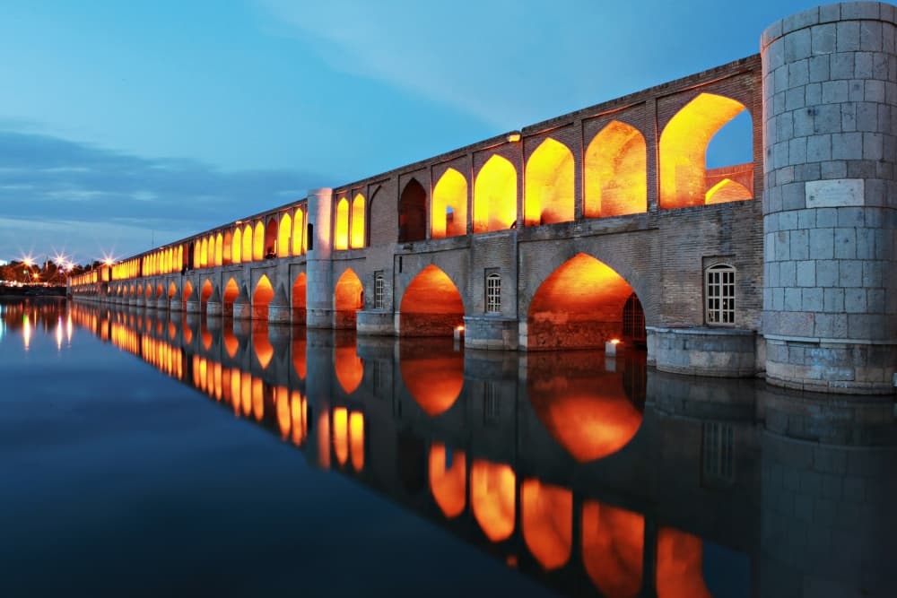 Isfahan Bridge At Night by Mohammadreza Momeni — canvas wall art