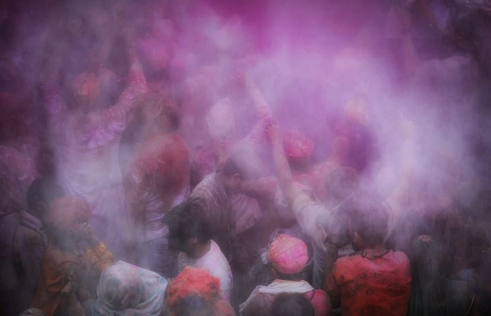 Vibrant Holi Festival by Vichaya — canvas wall art