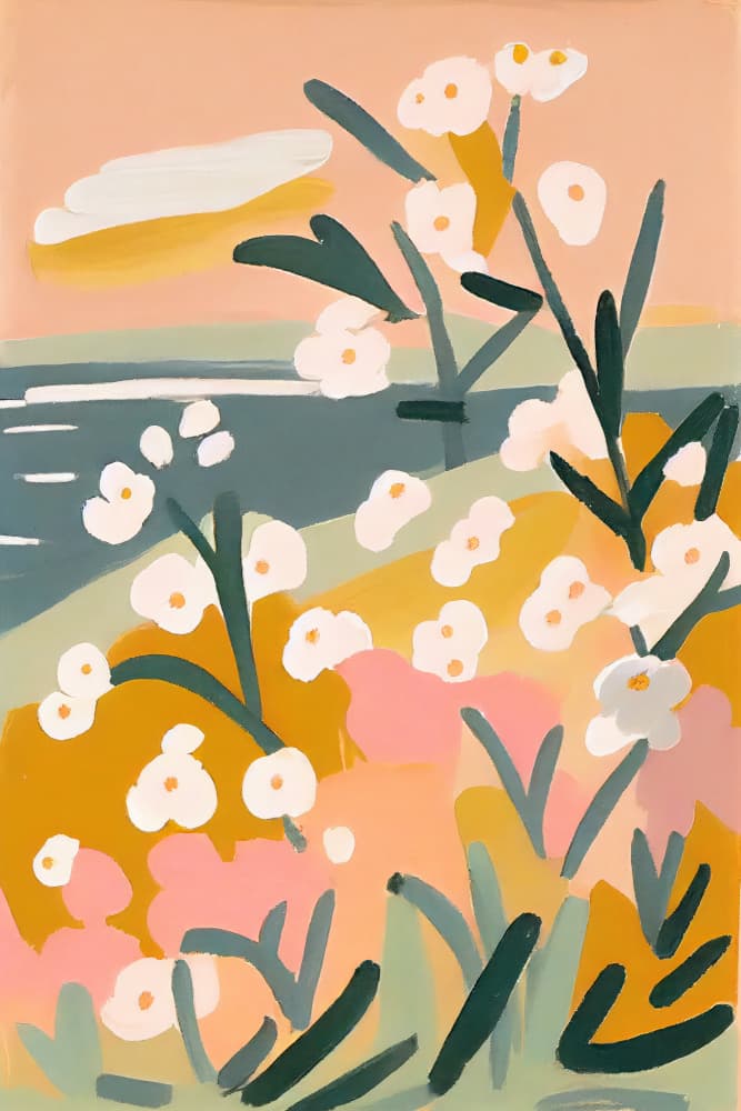 Petals by the Shore by Treechild — canvas wall art