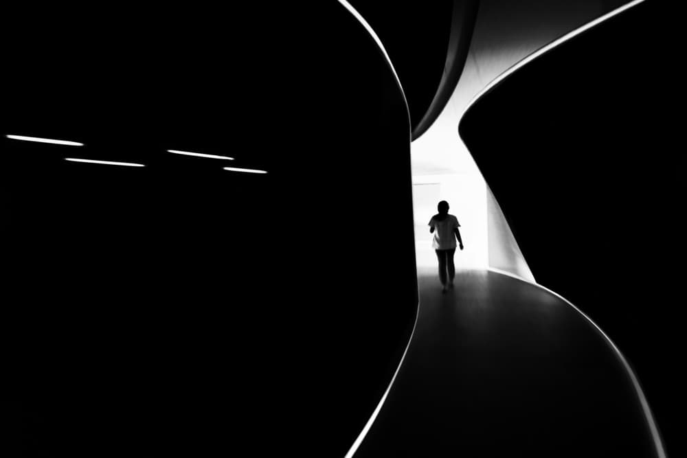 Solitary Walk Through Curves by Florentinus Joseph — canvas wall art