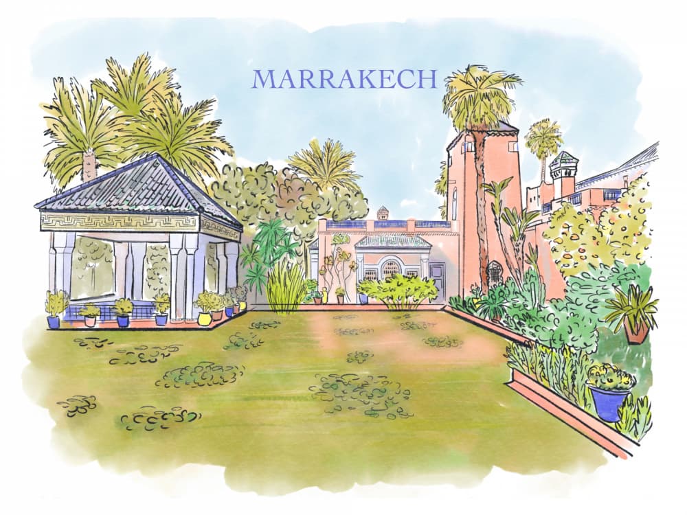 Marrakech Garden Paradise by Aliya Putrus — canvas wall art