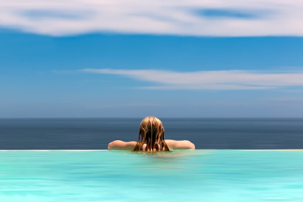 Relaxing Ocean Infinity Pool by Frank Wijn — canvas wall art