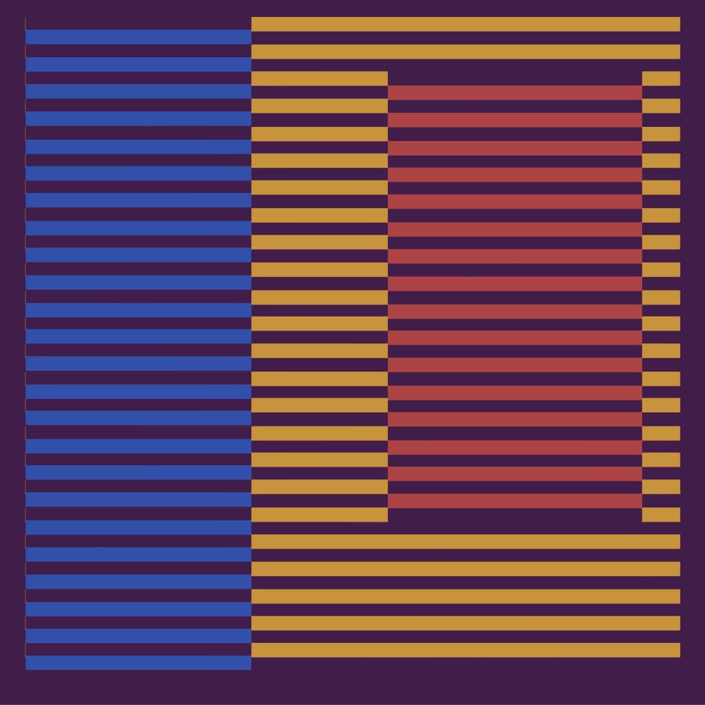 Geometric Color Block Stripes by Carlos Perez Del Moro — canvas wall art