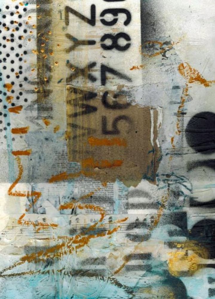 Mixed Media Grunge by Deb Chaney — canvas wall art