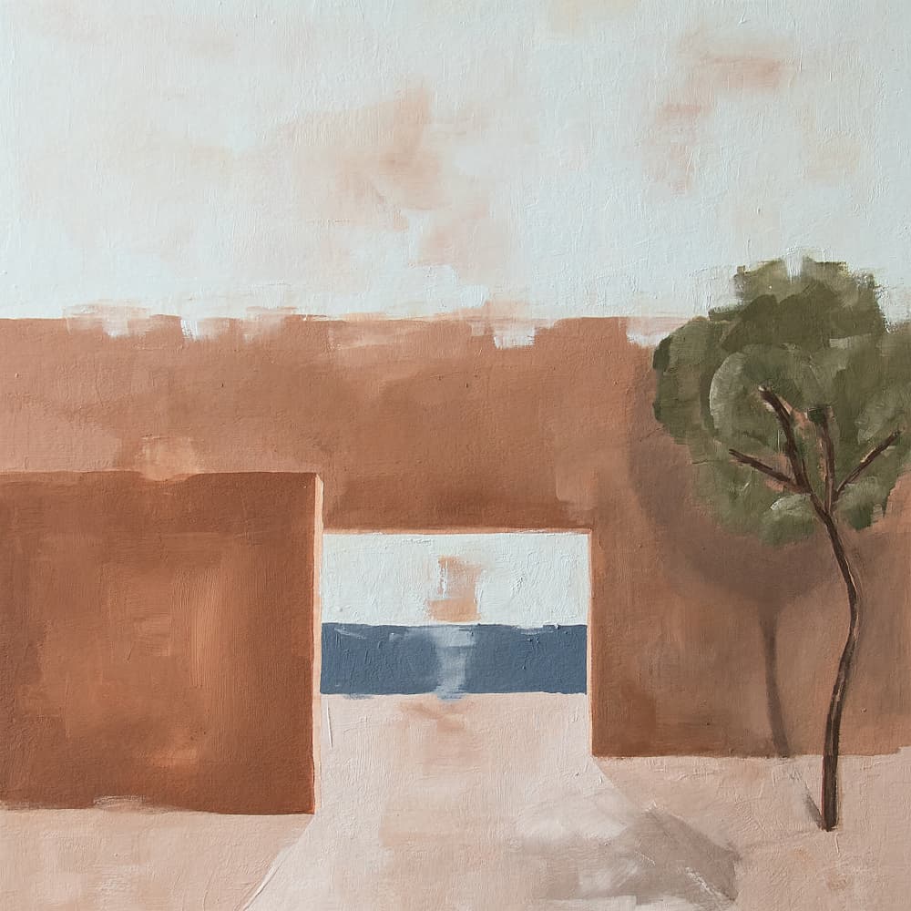 Minimalist Desert Archway by Livia Frigo — canvas wall art