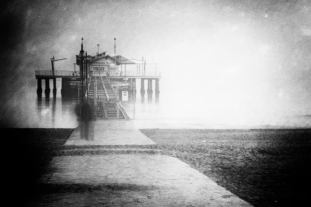 Solitary Pier Mystery by Enrico Facchetti — canvas wall art