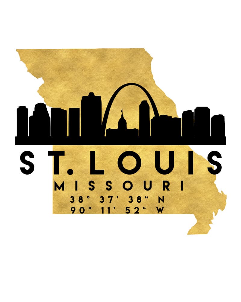 St Louis Missouri Skyline by Emiliano Deificus — canvas wall art