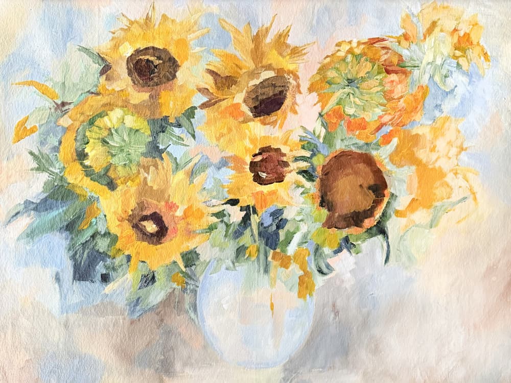 Vibrant Sunflower Still Life