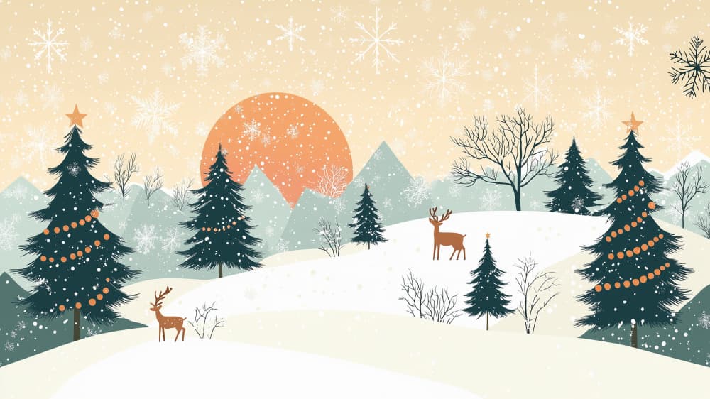 Snowy Christmas Scene by Pictufy Studio IV — canvas wall art