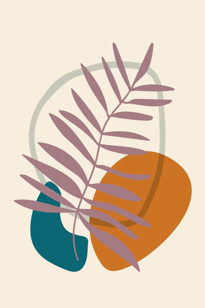 Earthy Palm Abstract by Dina Dankers — canvas wall art
