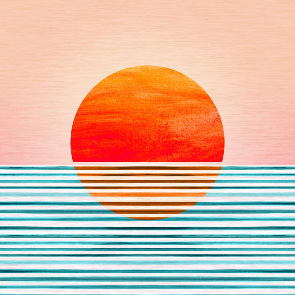 Minimalist Sunset III by Kristian Gallagher — canvas wall art