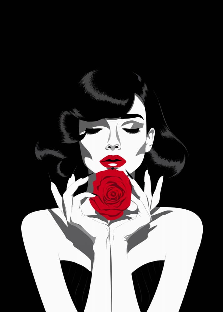 Glamorous Red Rose by Andreas Magnusson — canvas wall art