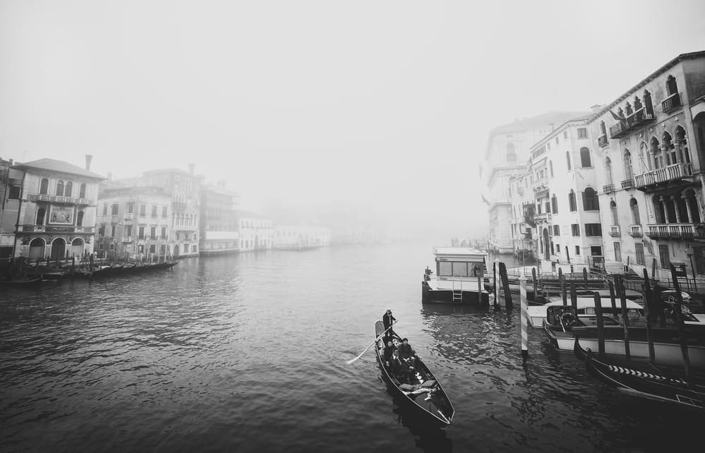 Gondola Through The Mist by Samir Pajic — canvas wall art