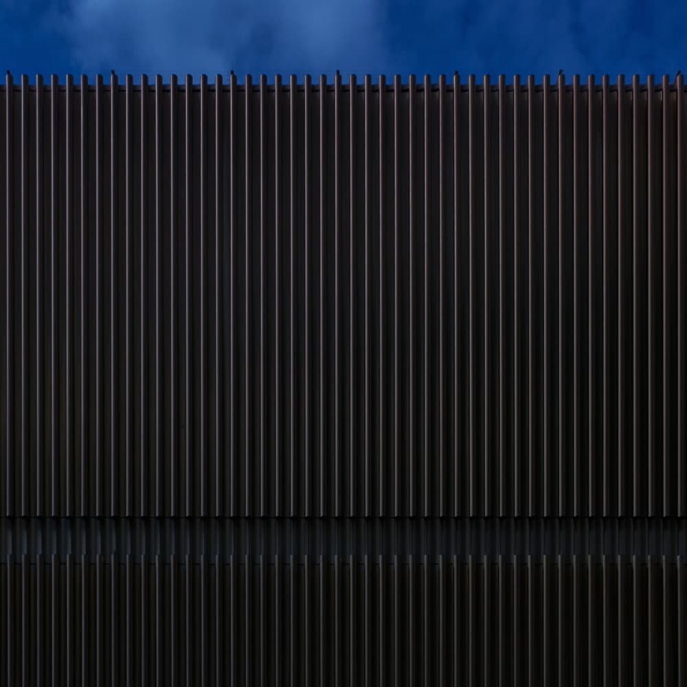 Modern Lines Blue Sky by Hans Martin Doelz — canvas wall art