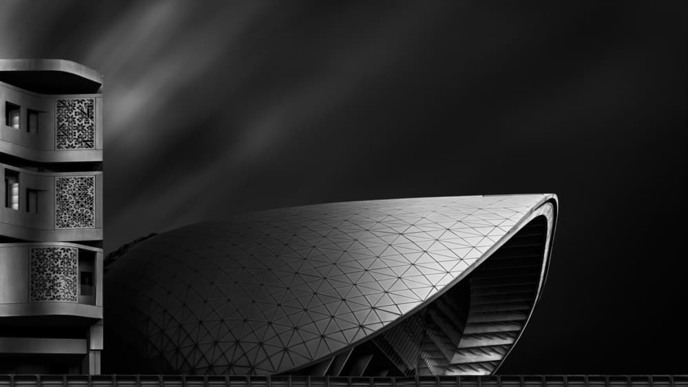 Sleek Modern Architecture by Muhammad Almasri — canvas wall art