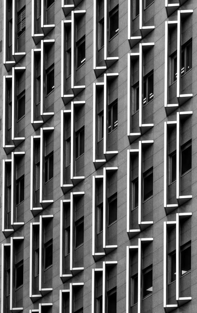 Geometric Window Facade by HAN dong hee — canvas wall art