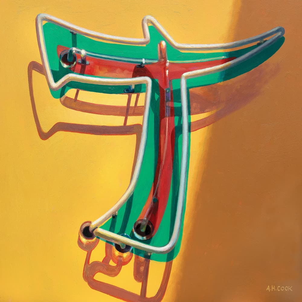 Bright Yellow T Sign by Amanda Hope Cook — canvas wall art