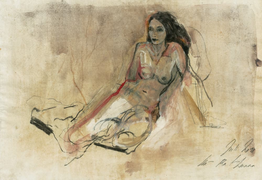 Reclining Nude Study by Ute Rathmann — canvas wall art