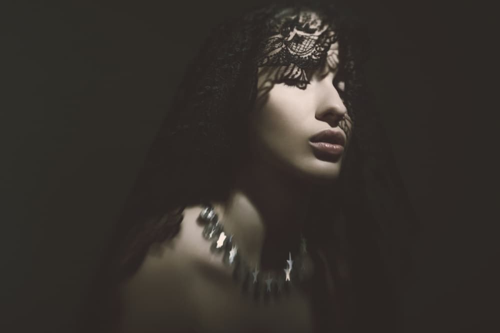 Mysterious Lace Woman by Martina Nemcekova EP — canvas wall art