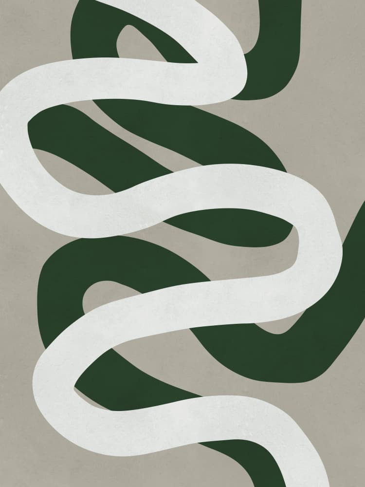 Flowing Abstract Lines by Vitor Costa — canvas wall art